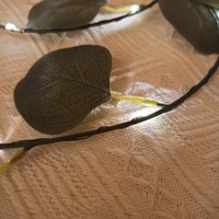 Lumières de décoration de mariage en fil de cuivre de vigne d'eucalyptus de 2 mètres à piles