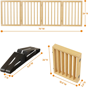 Vente directe usine : Barrière pliable indépendante en bois <span class=keywords><strong>pour</strong></span> chiens, idéale <span class=keywords><strong>pour</strong></span> les escaliers et les clôtures intérieures <span class=keywords><strong>pour</strong></span> la sécurité domestique. - Product Image 6