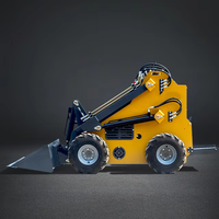 Mini-chargeuse compacte articulée CE EPA pour usage domestique, avec moteur diesel Briggs & Stratton et pompe Eaton, faible encombrement