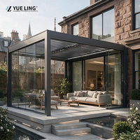 Pergola en aluminium imperméable à l'eau avec toit à persiennes pour les grossistes et les distributeurs, pergola pare-soleil résistante au vent