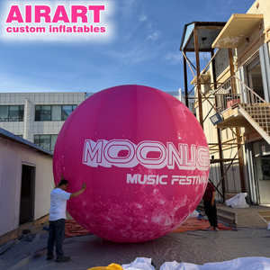 Luna Gonfiabile Gigante Rosa Personalizzata con Logo del Marchio per Decorazione di Atrio di Centro Commerciale, Pianeta Gonfiabile da 1m-10m per Eventi Musicali - Product Image 5