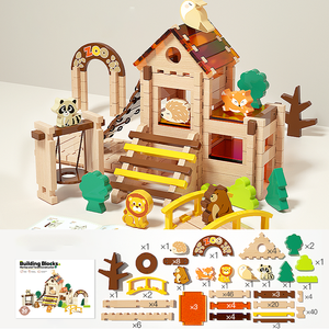 Nouveau jouet éducatif pour l'apprentissage précoce, blocs de construction architecturaux, jouets en bois créatifs à empiler pour enfants, garçons et filles - Product Image 3