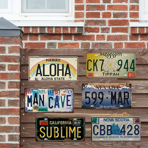 Plaques d'immatriculation Vintage personnalisé métal signe mur Art décorations métal personnalisé plaque d'immatriculation homme cave Garage décor à la maison - Product Image 3