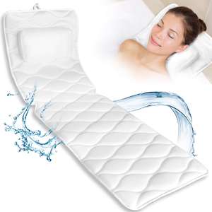 Oreiller de baignoire en maille d'espacement 3D moderne pour le corps entier, tapis de massage imperméable pour le cou et la salle de bain. - Product Image 1