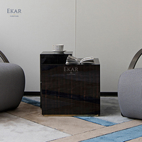 EKAR meubles table d'appoint de luxe haut de gamme moderne simple table d'appoint carrée en bois de marbre