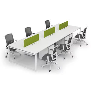 โต๊ะทำงานไม้แบบโมดูล2 4 6 8ที่นั่งพนักงานที่ทำงานร่วมกันสามารถขยายพื้นที่เปิดโล่งได้เฟอร์นิเจอร์สำนักงานพนักงาน - Product Image 2