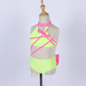 Jaune rose Performance justaucorps exercice pratique danse scène Performance Unitard gymnastique artistique vêtements de danse - Product Image 2