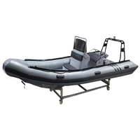 Bateau pneumatique semi-rigide de pêche RIB580 de 19 pieds personnalisé, coque en fibre de verre, tubes en Hypalon PVC, CE, activités nautiques