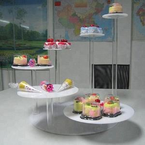 Moderno lampadario di cristallo per la torta nuziale Stand elegante espositore per la visualizzazione della scrivania - Product Image 1