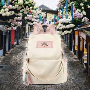 Sac à dos portable de style bohème avec fermeture éclair vintage 100% en cuir véritable idéal pour les voyages et l'utilisation avec un ordinateur portable Produit en - Product Image 3