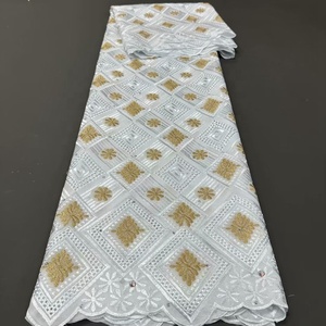 Último conjunto de algodón suizo de Nigeria, cordones de gasa suiza de alta calidad, telas de algodón africano - Product Image 4