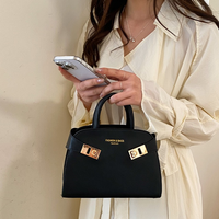 Sac carré mini haut de gamme avec boucle, sac à main rétro élégant pour femme, idéal pour les trajets quotidiens