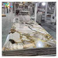 Panel Dinding PVC Marmer Alternatif Harga Pabrik RCL, Lapisan UV Marmer Interior, Lembaran Panel Dinding PVC Marmer