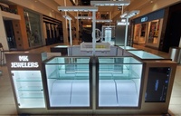 Kiosque de bijouterie en verre, style minimaliste et moderne, armoire d'exposition de bijoux, avec lumière LED, pour centres commerciaux