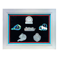 Custom Framed Display Case untuk koleksi pin lencana medali Jersey Patch kotak bayangan bingkai dinding dipasang koleksi pemegang