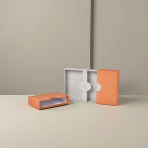 กล่องของขวัญทรงโครงสร้างสีส้มสำหรับผู้หญิงกล่องแข็งแบบพกพาออกแบบได้ตามต้องการ - Product Image 5