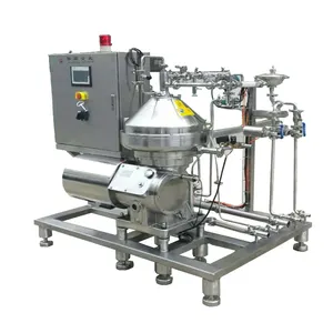 Small capacity laboratory beer clarifier equipment with skid beer yeast remove disc centrifugal separator
