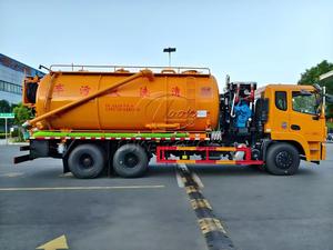 รถดูดฝุ่นแบบเจ็ท Dongfeng 6x4 22000 ลิตร ประหยัดต้นทุน พร้อมเครื่องยนต์เสริมและปั๊มคู่ สำหรับงานขุดลอกในเขตเทศบาล ส่งออกแอฟริกาและตะวันออกกลาง - Product Image 3