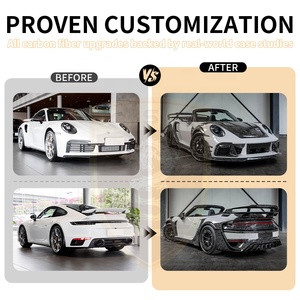 Kit carrosserie large en carbone sec style MSY pour <span class=keywords><strong>Porsche</strong></span> <span class=keywords><strong>911</strong></span> 992.1 TurboS 2019-2024 : pare-chocs avant, capot, aileron arrière, ailes, prises d'air - Product Image 2
