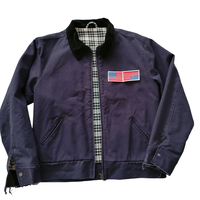 Veste de travail en toile de canard épaisse personnalisée avec doublure à carreaux, veste de travail vintage Detroit, veste de travail lourde pour charpentier