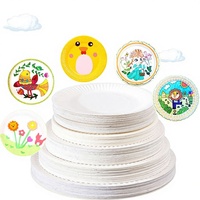 Assiettes en papier jetables multi-tailles, palette de peinture DIY, matériaux d'artisanat pour la maternelle, peinture artisanale 10/20/50