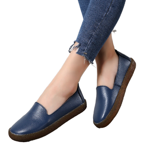 Chaussures plates décontractées confortables pour femmes, style été-printemps, bout fermé, à enfiler, respirantes, légères, antidérapantes, en PU, style marche - Product Image 1