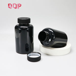 2026 New Arrival High Quality 500ML Black PET Plastic Round Straight medical Pill <b>Bottle</b> With screw caps - Product Image 3