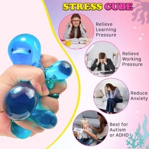 Jouets anti-stress en forme de cube, en TPR, unisexes, qui brillent dans le noir, jouets sensoriels pour adultes, soulagement de l'anxiété - Product Image 3