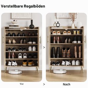 Zapatero Moderno de Madera SENYU con 4 Estantes, Organizador de Almacenamiento Independiente para Entrada, Diseño Escandinavo para Uso Doméstico - Product Image 5