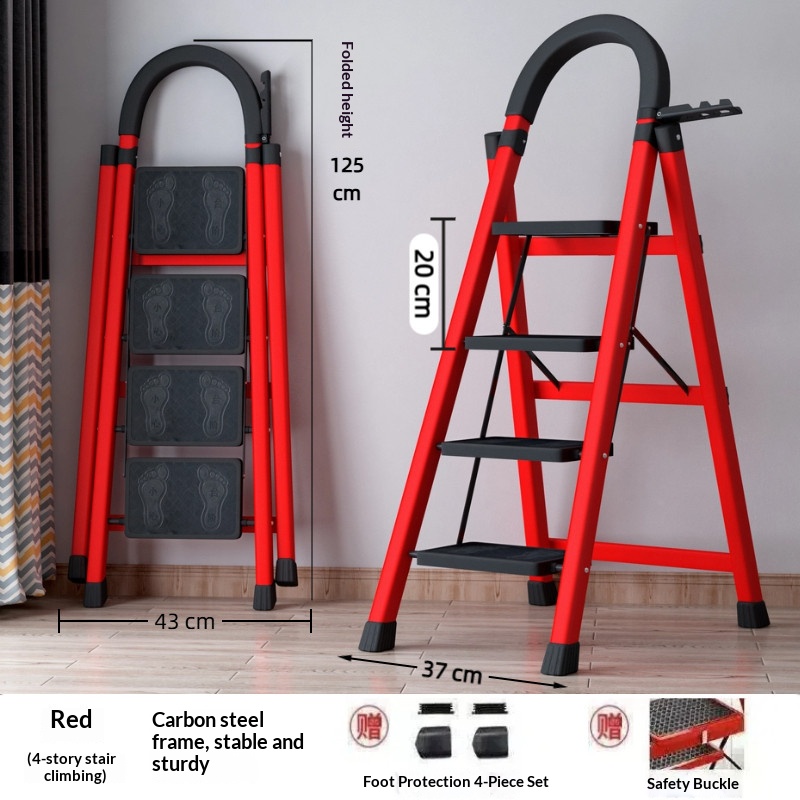 (Hebilla a presión Seiko) Escalera roja con pasamanos de 4 peldaños