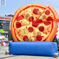 Tranche de pizza géante gonflable lumineuse LED personnalisée, modèle Pepperoni, pour la publicité alimentaire, idéale pour la promotion de restaurants, de marques et de commerces de détail