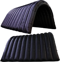 Tente de scène gonflable personnalisée en tissu Oxford, arche tunnel, couleur personnalisée, taille 8mx4m, avec pompe à air électrique et kits de réparation, pour usage extérieur