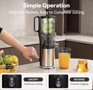 Exprimidor Lento Automático Comercial de Alta Calidad para Frutas y Verduras con Motor y Cuchillas de Acero Inoxidable para Uso Doméstico - Product Image 6