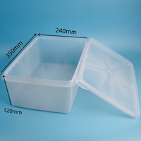 MSK PFA Box 240*170*110 mm Lid; Acid-Alkali-Resistant Square Trough; One-Piece Molded Container for Instrument Cleaning Soaking;