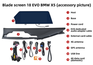 Sistema Android estéreo para coche de 12,3 "para BMW X5 X6 F15 F16 2014 -- 2018 unidad principal con función inalámbrica Carplay Dsp 4G - Product Image 4