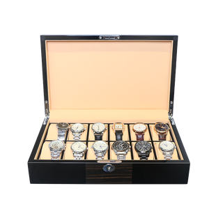 Caja de <span class=keywords><strong>Relojes</strong></span> de Madera de Lujo con Interior de Microfibra Ultra Suave, <span class=keywords><strong>Organizador</strong></span> para 12 <span class=keywords><strong>Relojes</strong></span> de <span class=keywords><strong>Hombre</strong></span> - Product Image 3