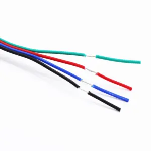 Cable RGB de 100m, 2, 3, 5, 6, 7, 4 pines, cable de extensión LED, tira RGB, Conector de PVC, industria