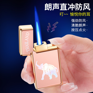 ไฟแช็กโลหะรูปปลาโลมา ไฟตรง ทนลม เปลวไฟสีฟ้า ของขวัญส่วนตัว - Product Image 3