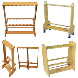 Présentoir de canne à pêche réglable en bambou/pin durable et personnalisable, modèle 3009 - Product Image 2