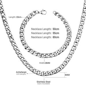 Collar de Cadena Cubana de Acero Inoxidable Personalizado con Oro de 18k y Cierre de Langosta para Conjunto de Joyería de Moda para Mujeres y Hombres - Product Image 5