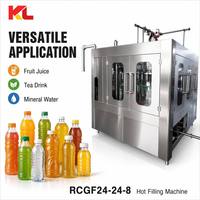 Machine de remplissage de jus de fruits 3 en 1 robuste à faible taux de défaillance pour les grandes usines de production de boissons aux fruits en bouteilles PET
