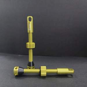High Quality Lemon Color 55mm Presta <b>Valve</b> Aluminum Alloy Bicycle <b>Tubeless</b> Accessories Made in US - Product Image 4