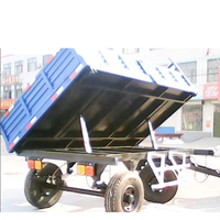Petite remorque agricole à 4 roues, acier, capacité maximale de 30 tonnes, système de freinage à double ligne, mini-remorque pour tracteur agricole