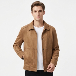Giacche <span class=keywords><strong>in</strong></span> Finta Pelle Scamosciata per Uomo, Taglie Grandi, Collezione Primavera 2026 | Produttore <span class=keywords><strong>di</strong></span> Giacche <span class=keywords><strong>in</strong></span> Finta Pelle Scamosciata alla Moda, Vendita Calda - Product Image 1