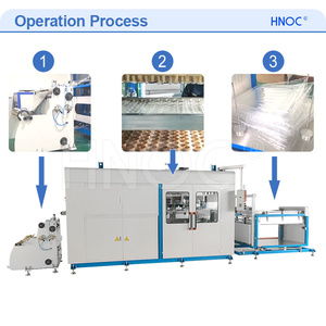 HNOC Machine de thermoformage sous vide pour plateaux en plastique et boîtes à emporter Machine de fabrication de récipients en feuilles de plastique PS - Product Image 2