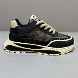 Zapatos Deportivos Casuales 2026, Modernos, Retro, Ligeros, con Punta Redonda, Parte Superior de Tela y Cuero, Cierre con Cordones, Estilo Versátil para Caminar, para Hombre - Product Image 1