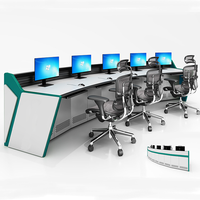 Console de bureau ergonomique personnalisée, centre de commande, salle de surveillance