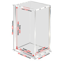 QUNA QN-32 Boîtier de présentation en acrylique monobloc pour cartes à collectionner, anti-poussière, protection UV, empilable, support rigide TCG