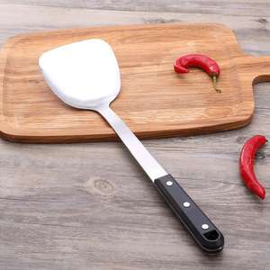 Black Pearl Stainless Steel Spatula With Abs <b>Handle</b> For Cooking Stir Frying Soup Serving Thickened Non Stick <b>Pan</b> Use - Product Image 1
