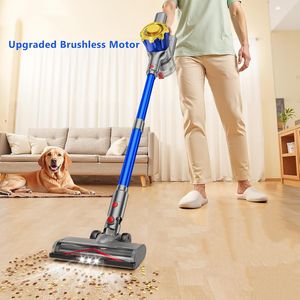 Aspirateur sans fil, 27KPA 260W, avec moteur sans balai, brosse autoportante anti-enchevêtrement domestique, bleu - Product Image 2